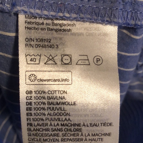 Oversized blue and white striped button down shirt - Picture 5 of 5